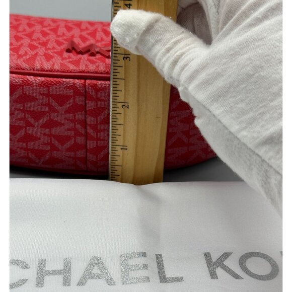 Michael Kors Small Kayla Crimson Signature Convertible Pouchette 32T5T8QU1B NWT - Picture 13 of 14